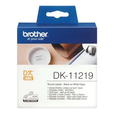 Brother DK11219 Nalepke okrogle 12mm 1200 kos