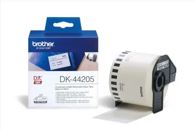 Brother DK44205 Neskončne nalepke - papir odstr. (bela 62mm x 30,48m)