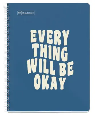 MiquelRius Zvezek A4, črtast, 80-listni, 90g, MESSAGES moder, do odprodaje