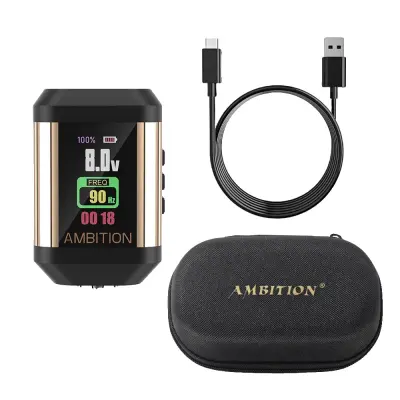 Napajanje za tetoviranje, 2200mAh baterija, nastavljivo napetost 5-12V, zlato