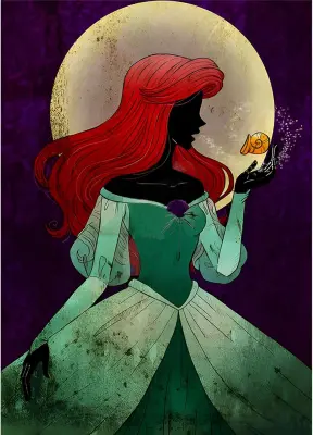 Diamantno slikanje Princeska 5D DIY set za ustvarjanje s kristali, okrogli diamanti na platnu, 30x40 cm, kreativni komplet