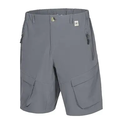 Moške pohodne hlače Mapamyumco kratke, hitrosušeče in elastične sivo-XXL, lahke pohodniške hlače z UV zaščito UPF 50+