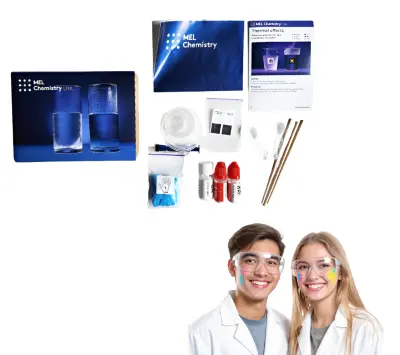 Mali kemik znanstveni set Toplotni učinki, laboratorij za kemijske poskuse in učenje o reakcijah, za otroke 10+ let