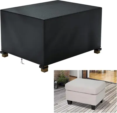 Vodoodporna prevleka za terasno pohištvo Oxford 600D, zaščitna cerada za mizo in stole, UV odporna, 87x61x43 cm