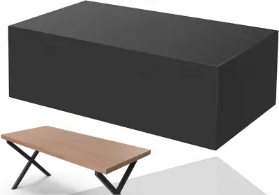 Zaščitna prevleka za vrtno mizo 125x125x85 cm, vodoodporna, trpežen material 420 g/m2, UV zaščita, črne barve, ojačani šivi