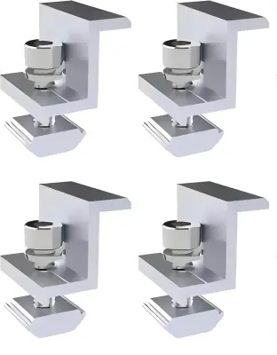 Objemke za montažo sončnih panelov 30 mm, aluminijasti nosilci za fotonapetostne module, set 4 kosov, srebrne barve