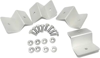 Nosilci za sončne kolektorje Z-oblika, komplet 16 kosov, montažni seti za avtodom, čoln in streho, aluminijasti profil