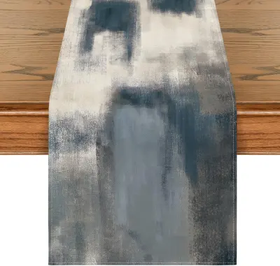 Tekač za mizo modre barve, kmečki slog, 40 x 140 cm, vzdržljiv poliester za kuhinjo, jedilnico in zabave, Artoid Mode