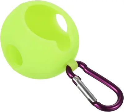 Silikonsko držalo za golf žogice PATIKIL s praktično zaponko za pas ali torbo, prenosni zaščitni tulec, vzdržljivo, zelene barve