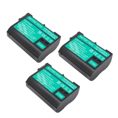 Nikon EN-EL15C baterija, polnilna torba, združljiva z Z5, Z6, Z7 II, 3PCS baterija