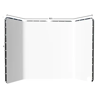 Stojalo za fotografijo, nastavljiva višina, zeleni zaslon, 240x400cm belo