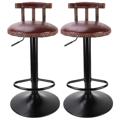 Bar stolna garnitura, retro dizajn, nastavljiva višina, temno kaki