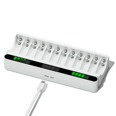 Polnilec baterij, LCD zaslon, hitro polnjenje, samo polnilec