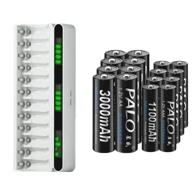 Polnilec baterij, LCD zaslon, hitro polnjenje, 8AA 8AAA 1 polnilec