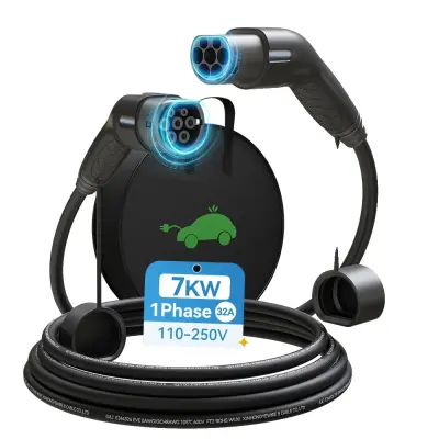 Kabel za polnjenje EV, Type2 IEC62196-2, 7KW 32A, IP65, 7KW 32A 1Phase