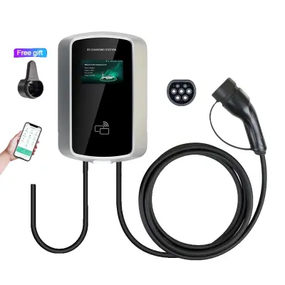 Polnilna postaja za EV, dolžina 5M, nadzor APP, 11KW 16A 3 faze, TYPE2