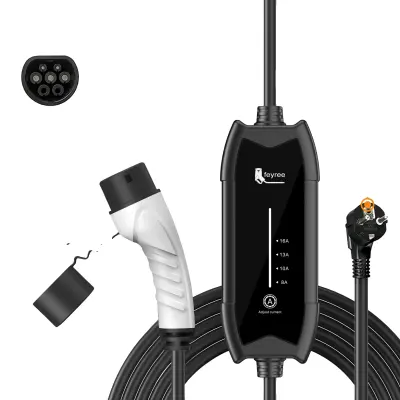 Prenosni EV polnilec, hitro polnjenje do 3.5KW, prilagodljiv tok 8A-16A, Type2 3.5KW 16A