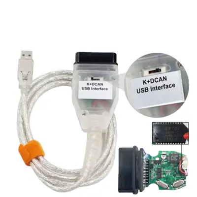 BMW diagnostični kabel, IN-PA Ediabas združljivost, FT232RL čip tehnologija, bela