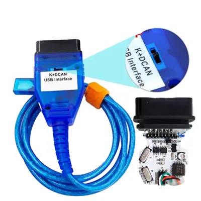 BMW diagnostični kabel, IN-PA Ediabas združljivost, FT232RL čip tehnologija, modra