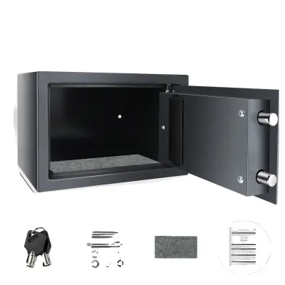 Elektronska sef, kombinacijska ključavnica, konstrukcija iz zlitine jekla, siva 8.5L