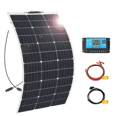 Solarni panel kit, 200W fleksibilni paneli, 12V združljivost z baterijami, 100W kit