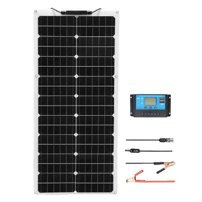 Sončna energija Panel Kit, 50W - 100W Moč, Monokristalinični Silikon, Fleksibilna Oblika, 12V 50W Solarkit