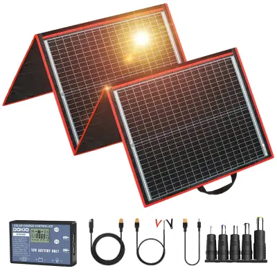Dokio prenosni zložljivi solarni panel, 200W največja moč, monokristalni material, 160W solarni panel set