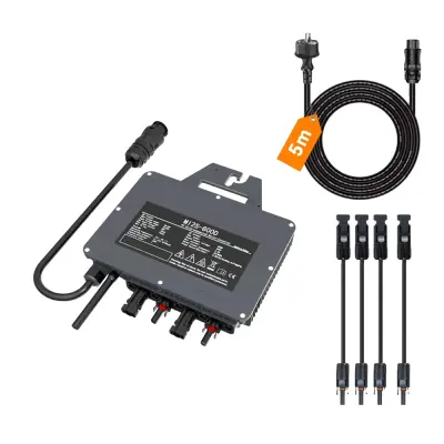 Solarni mikro inverter, 400W in 800W izhod, nastavljiva napetost in frekvenca, 800W inverter, AC 230V, DC 22-50V