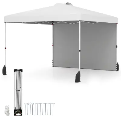 Vrtni paviljon Praznični šotor s stransko steno 3x3 m Bela