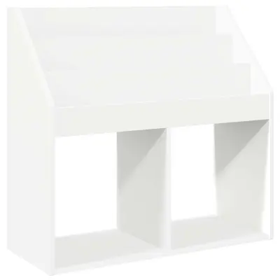 vidaXL Otroška knjižnica Bela 72,5 x 29,5 x 69 cm Konstruiran les
