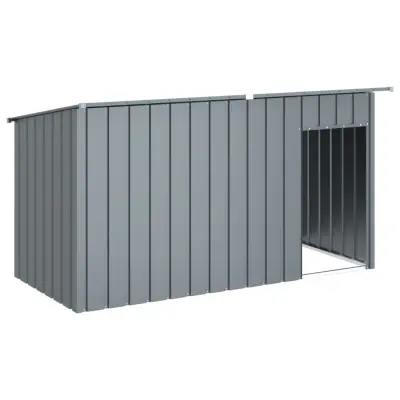 vidaXL Pasja uta s streho antracitna 196x91x110 cm pocinkano jeklo