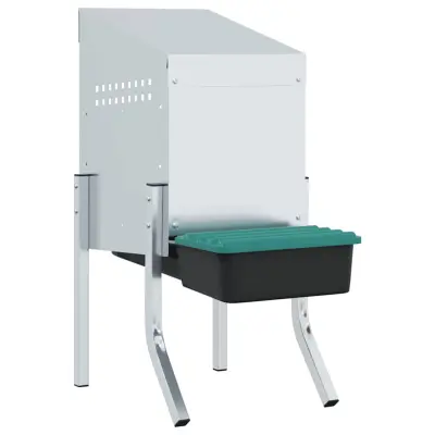 vidaXL Gnezdišče za piščance z 1 predelkom in nogami iz pocinkanega jekla