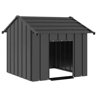 vidaXL Pasja hiša s streho 85x107x81 cm Pocinkano jeklo