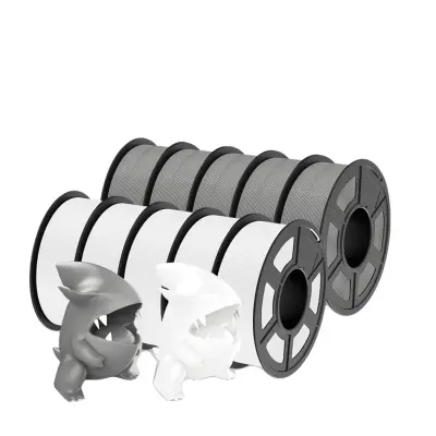 PLA 3D filament, premer 1.75 mm, set 10 kosov, združljiv z FDM tiskalniki, PLAMT 5WT 5GY