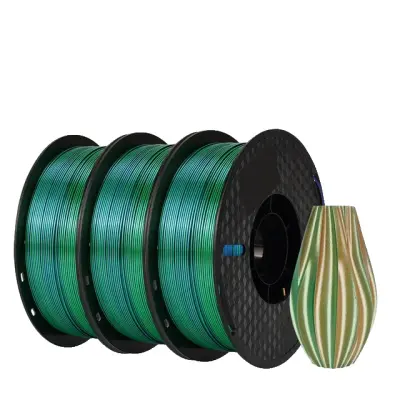 Silk PLA filament, tri barve, vakuumsko pakirano, J-3KG