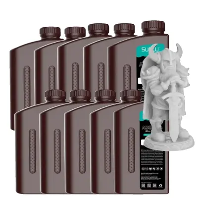 SUNLU UV ABS podobna smola, nizka vonj, 10KG kapaciteta, SVETLO SIVA 1000g