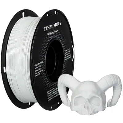 3D tiskalnik filament, PETG z ojačitvijo iz steklenih vlaken, visoka dimenzionalna stabilnost, PETG-GF bela