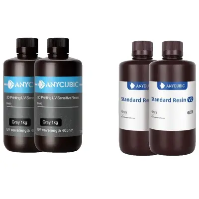 Anycubic UV smola, hitro strjevanje, 405nm valovna dolžina, združljivost s Photon Mono X, siva-2KG