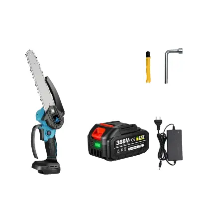 Brezžična ročna žaga za obrezovanje, brezkrtačni motor, 8-palčna rezila, 1 baterija EU vtič, EU