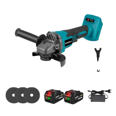 Kotna brusilka, 3 prestave, 125mm brusni disk, 2 bateriji
