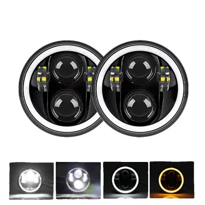 Motorcycle LED žaromet, visoka in nizka svetloba, amber smerokaz, 2 kosa 120W