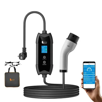 Type 2 EV polnilec, 16A kapaciteta polnjenja, pametna APP kontrola, APP- EU Schuko vtič, TYPE2