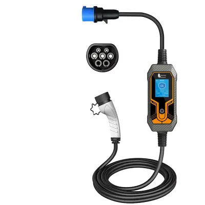 Prenosni EV polnilec, Wallbox Type2 kabel, 32A 7KW, type2 7KW 5m kabel