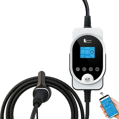 Type2 EV polnilec - 11KW 16A prilagodljiv, prenosljiv in stenski, združljiv s pametno aplikacijo, 11KW APP brez adapterja, TYPE2