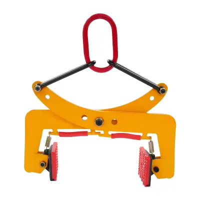 Klamp za dvigovanje kamna, kapaciteta 716.5lbs, nastavljiv dizajn čeljusti, rumena in rdeča, 325Kg