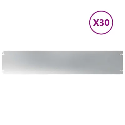 vidaXL Travnate obrobe 30 kosov 20x103 cm Pocinkano jeklo