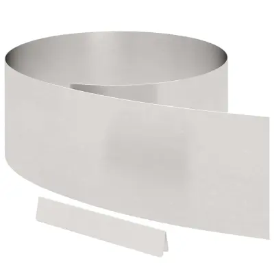 vidaXL Robovi trave srebrna 450 x 0.05 x 15 cm Nerjaveče jeklo