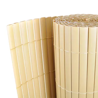 vidaXL Paneli ograje Rumena PVC