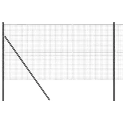 vidaXL Steber ograje. Siva 50 x 1,2 m (25 x 25 mm mreža) Jeklo in PVC