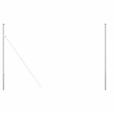 vidaXL Steber ograje. 2 pcs srebrna Jeklo s prašnim premazom